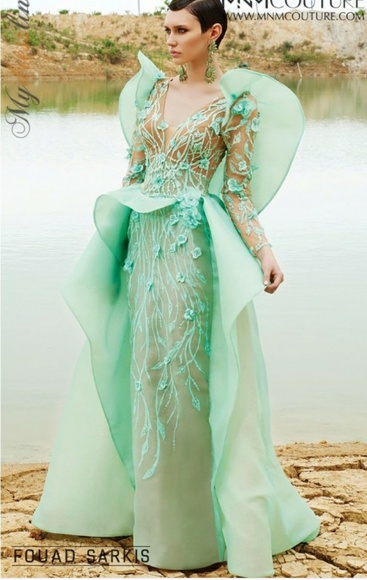 fouad sarkis green dress